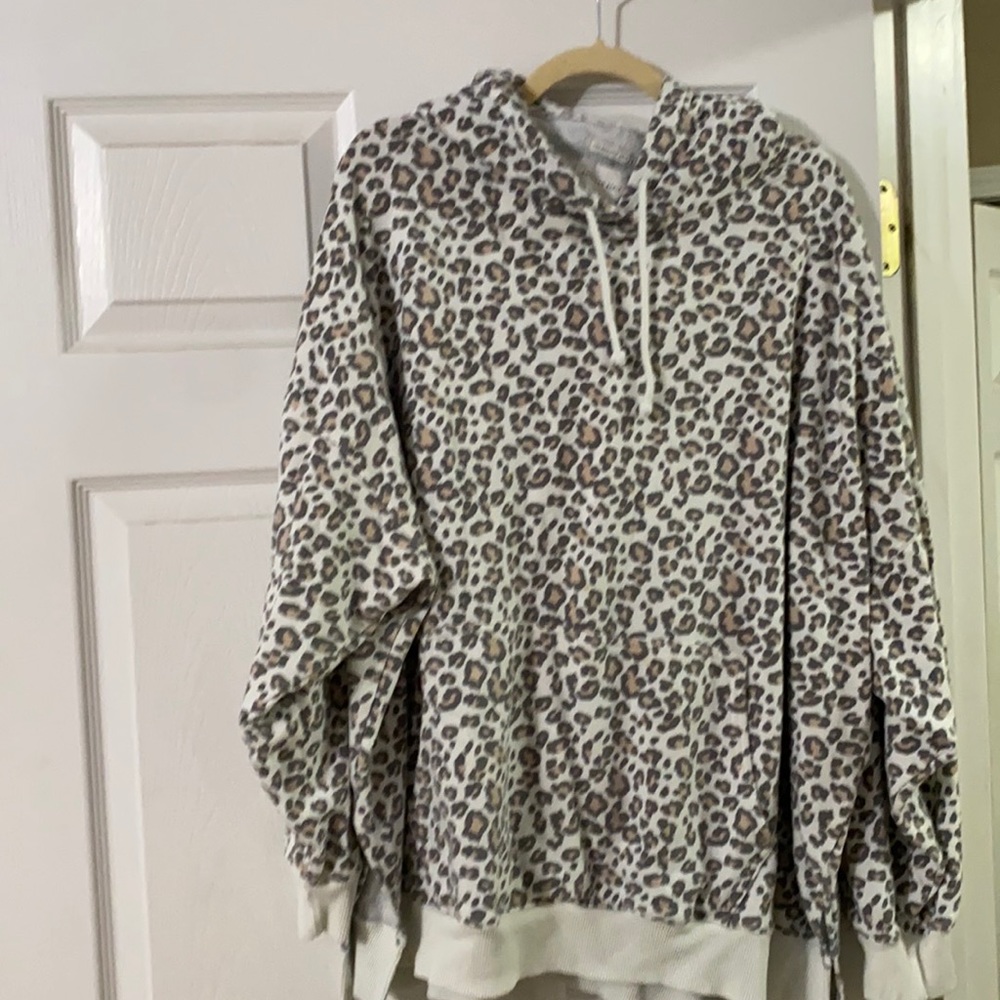Leopard print hoodie